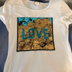 Sequin LOVE t-shirt
